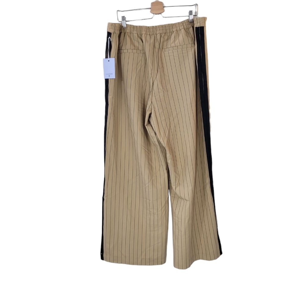 LA LIGNE For Target Tan Side Stripe Wide Leg Trouser Pant Size 1X - Picture 11 of 11